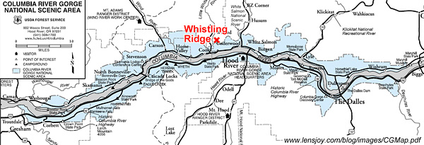 Columbia River Gorge National Scenic Area Map